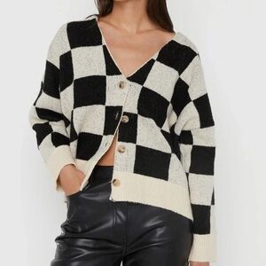 Oak + Fort Checkered Cardigan